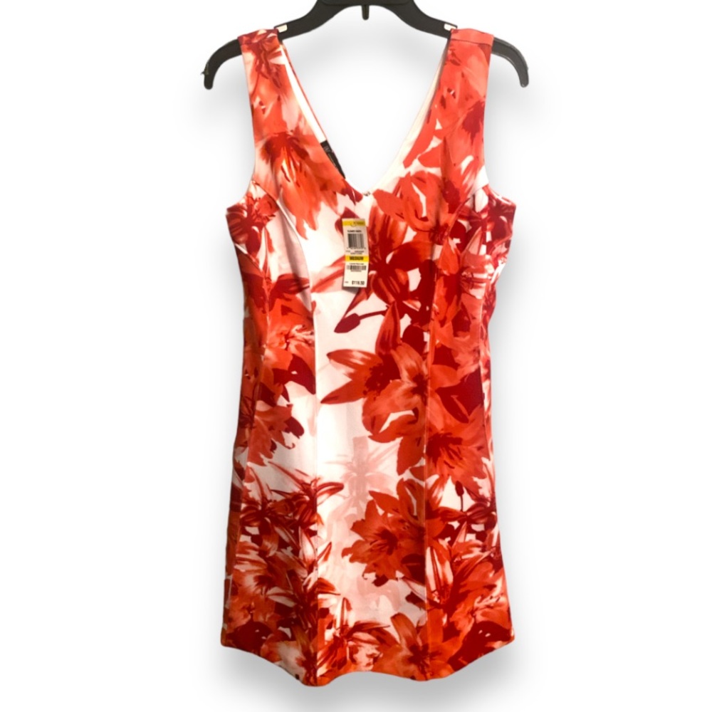 NWT! INC INTERNATIONAL CONCEPTS VNeck Sleeveless Floral Fit & Flare Dress Medium